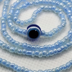 African waist beads with clasp,Stomach beads,Waist chain,Blue belly beads,Waistbeads for weight loss tracker,Tie waist beads african jewelry