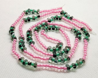 Rose African Waist Beads with Clasp: Belly Chain Jewelry