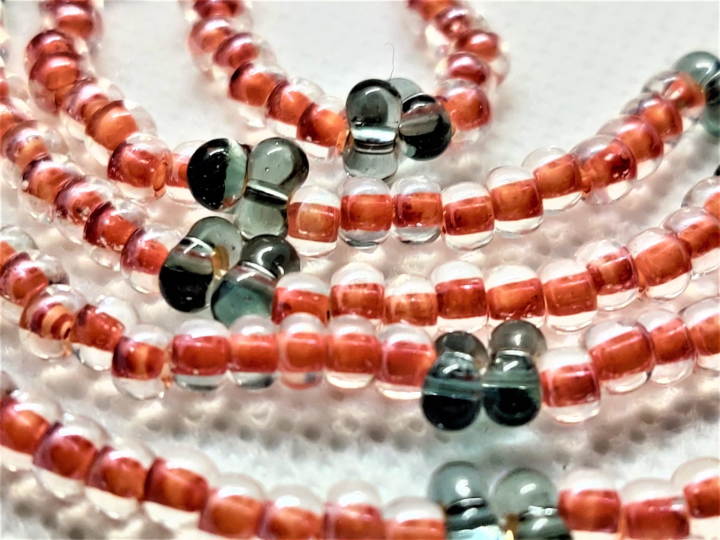 African waist beads with claspRed belly beadsStomach Etsy