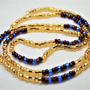 African waist beads with clasp, Stomach beads, Waist chain, Yellow belly beads, Waistbeads for weight loss tracker, Tie waist beads crystal