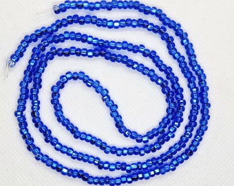 Blaue Afrikanische Taillenperlen mit Verschluss: Bauchkettenschmuck