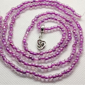 African waist beads, Stomach beads, Purple belly beads, Waistbeads for weight loss tracker, Tie waist beads african jewelry, Waist chain