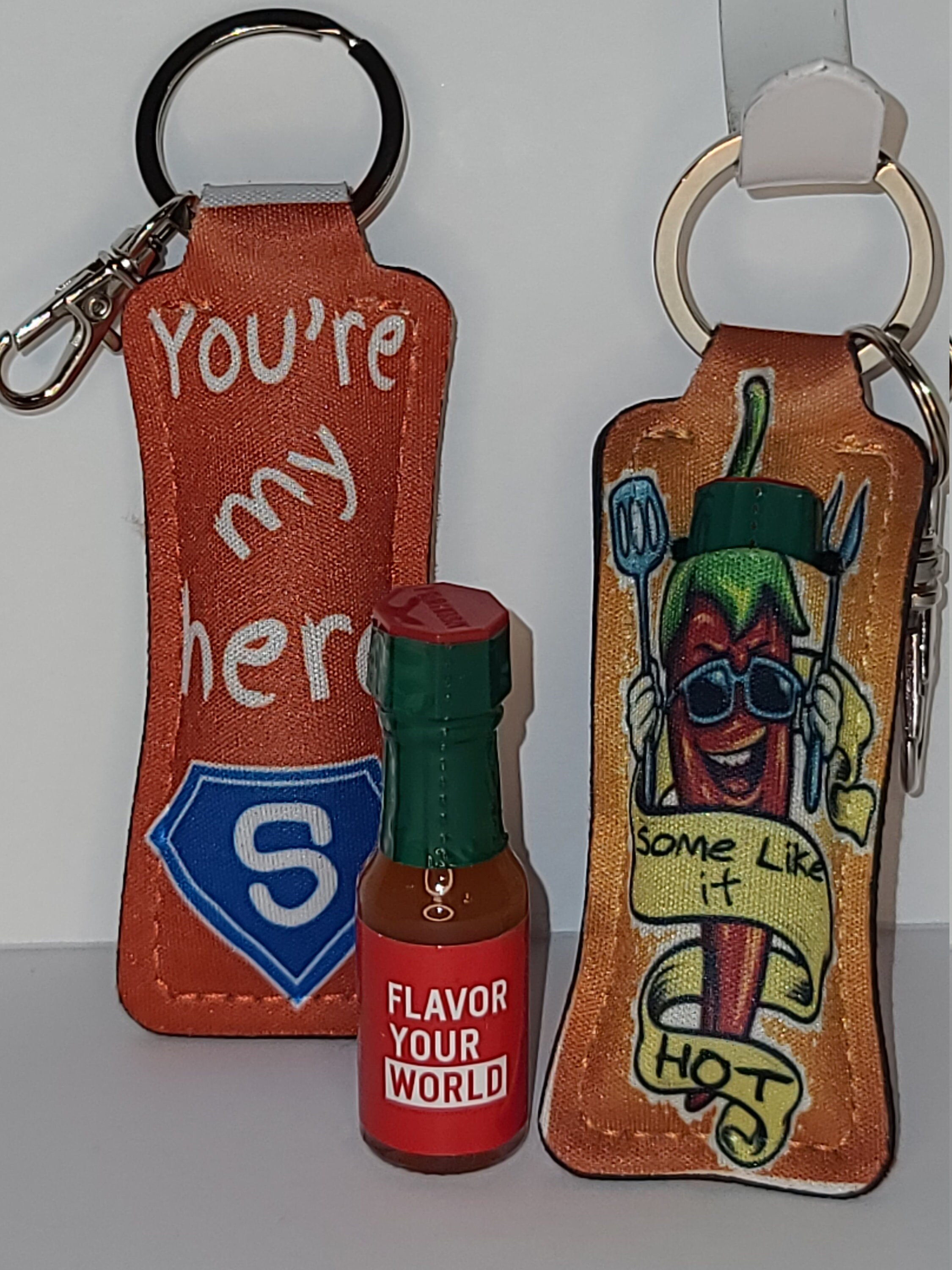 HolaGlitter Hot Sauce Keychain