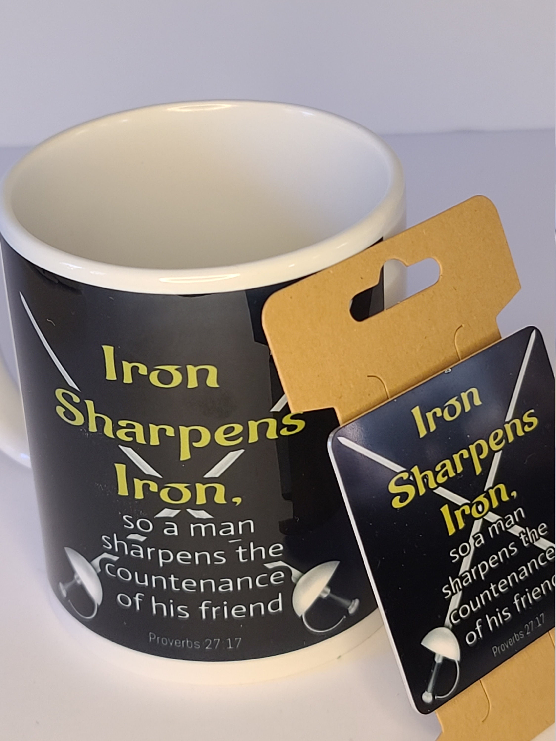 Coffee Mug | Iron Sharpens Iron | Christian Bible Verse Mug | Friend  Sharpens Friend | Best Friend Gift | Hostess Gift | Birthday Gift