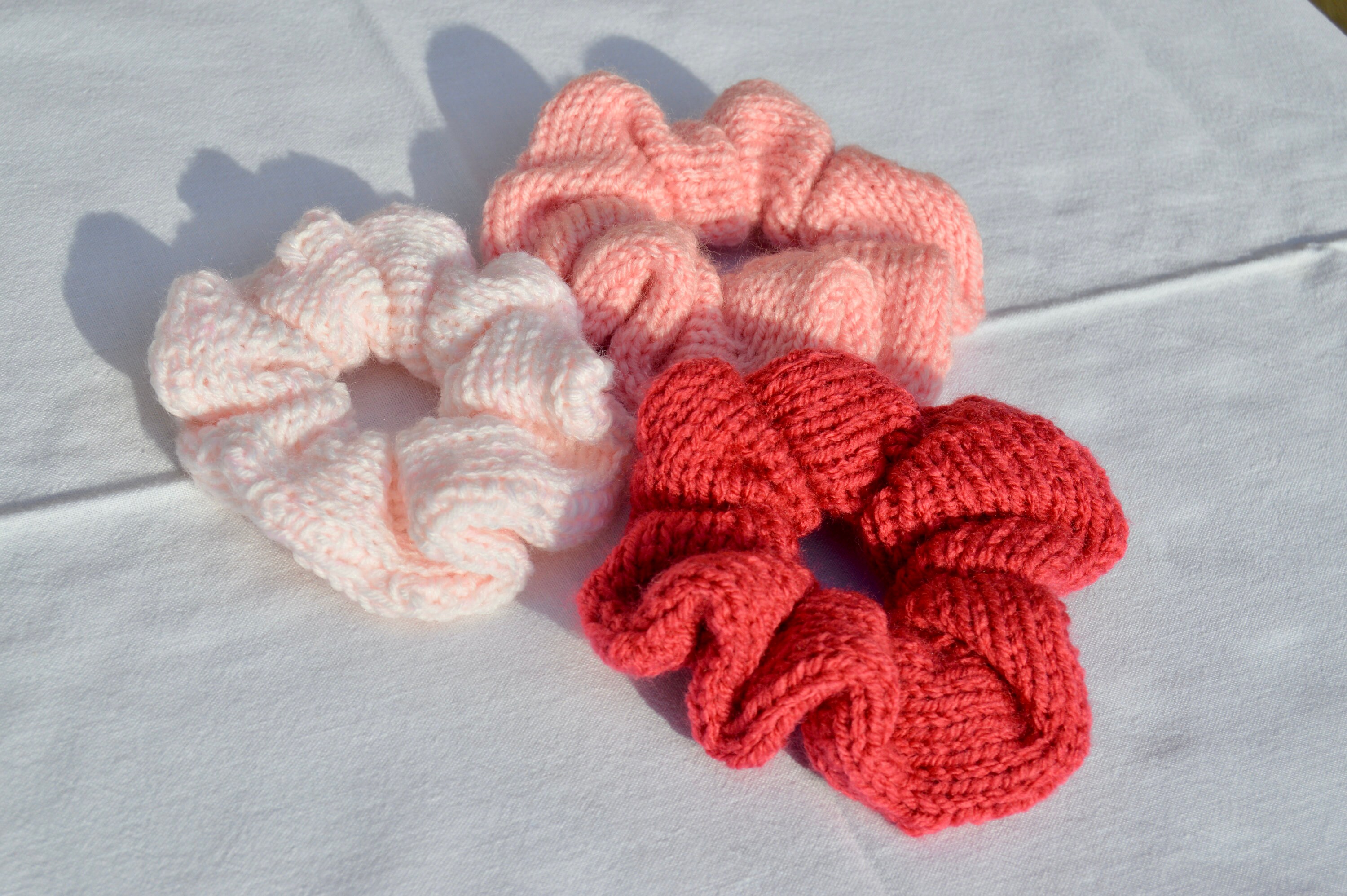 Knitted Hair Scrunchie Sets various Colours Etsy