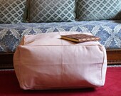 15 off Square Natural Leather Pouf, Pouf Ottoman, Oversized Natural pouffe,Pouf, Moroccan Ottoman, Floor Pillow, Natural Cushion.