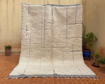 Moroccan rug Handmade - Beni ourain rug - Berber rug - Moroccan rug - Living room rug - Moroccan hand knotted rug - Handmade rug -Custom rug