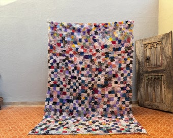 Vintage Berber Rug: Handmade Moroccan Boho Rug (5.5 x 8.1 ft)