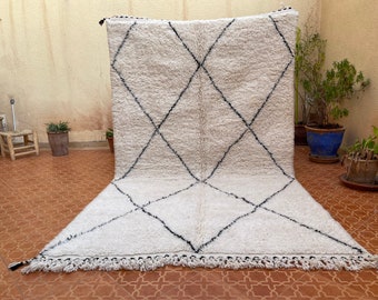 Hand knotted Moroccan rug - Beniourain rug - All wool rug- Custom rug - Handmade rug - Contemporary rug - Large area rug