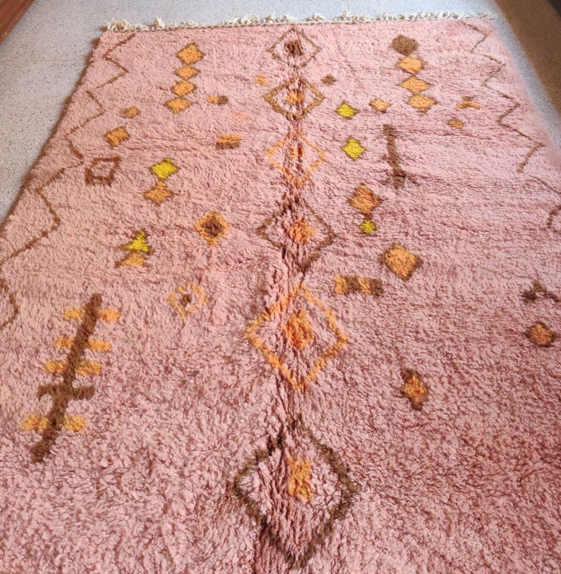 Moroccan Pink Rug Flat Woven Kilim Custom Rug Moroccan Etsy