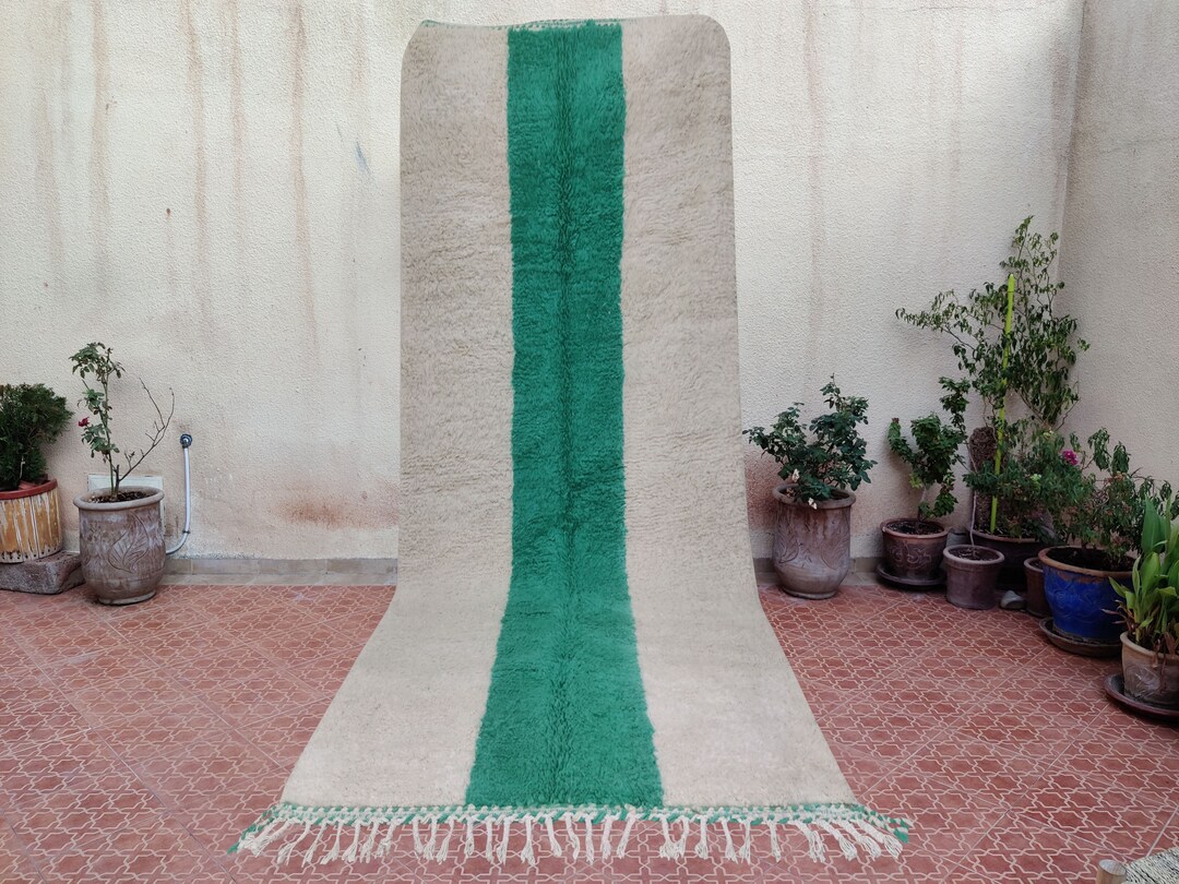 Green Runner Rug Green Wool Runner Entrance Green Rug Etsy