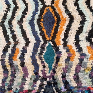 Moroccan Boucherouite rug -  Moroccan rug - Colorful Boucherouite - Vintage rug - Berber rug - Area Morocco rug - Handmade rug - 4.8 X 7 FT