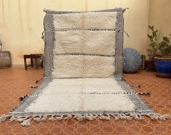 Weißer Teppich Zanafi - Marokkanischer Berber Teppich - Weicher Teppich - Marokkanischer Teppich - Handgewebter Teppich