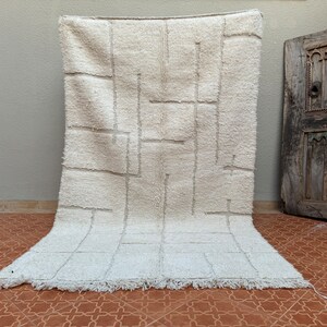 Berber Beni ourain rug - Beni ourain Custom Moroccan rug - Moroccan area rug - Morocco rug - Wool area rug - Handmade rug - Bedroom rug
