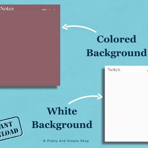Boho Onenote Notes Template, Dot Grid Onenote Digital Notepad, Dotted ...