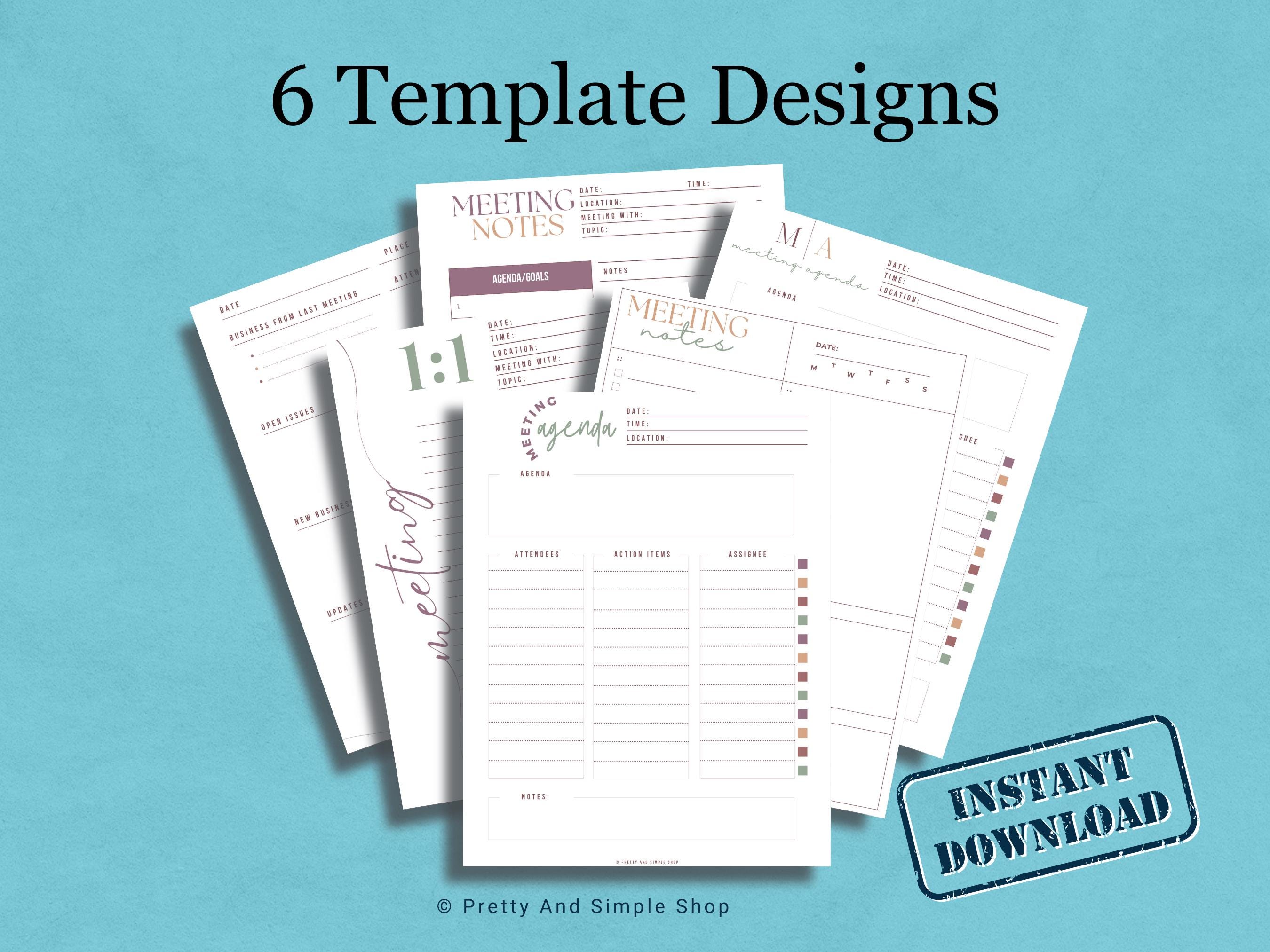Dark Cottagecore Onenote Meeting Templates for Executive Assistants ...