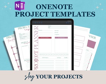 Spring OneNote Project Management Templates for Work Professionals, Project Organizer, Digital Planner, Project Timeline, Project To Do