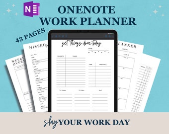 OneNote Templates for Executive Assistants | Microsoft m365 Aesthetic OneNote Templates for Work, Meetings, Project Management, Note-taking