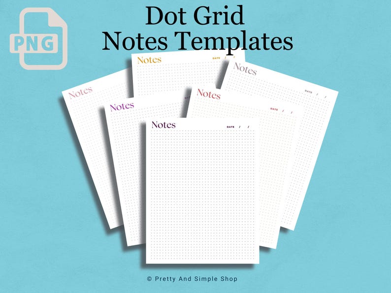 Onenote Notes Template, Dot Grid Onenote Digital Notepad, Dotted ...