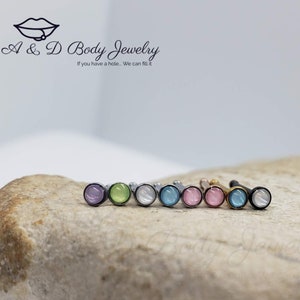 Illuminating Gem Nose Bone ~ 20 Gauge