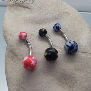 Browning belly top button rings