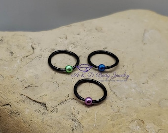 Captive Bead Ring w/ Color Ball