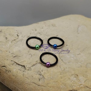 Captive Bead Ring w/ Color Ball