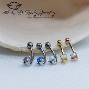 Opal Pronged Curved Barbell