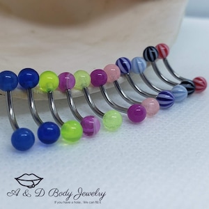Acrylic Ball Curved Barbell