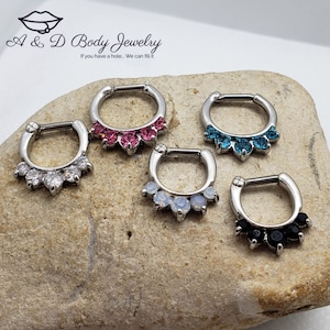 Cubic Zirconia Princess Septum Clicker