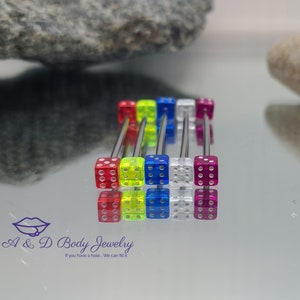 Dadi acrilici Industrial Barbell ~ Piercing industriale