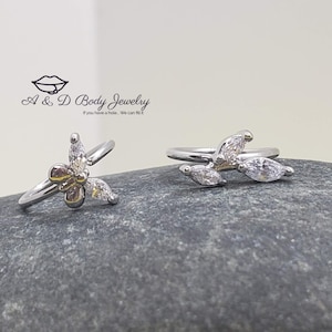 Cubic Zirconia Paved Nose Ring