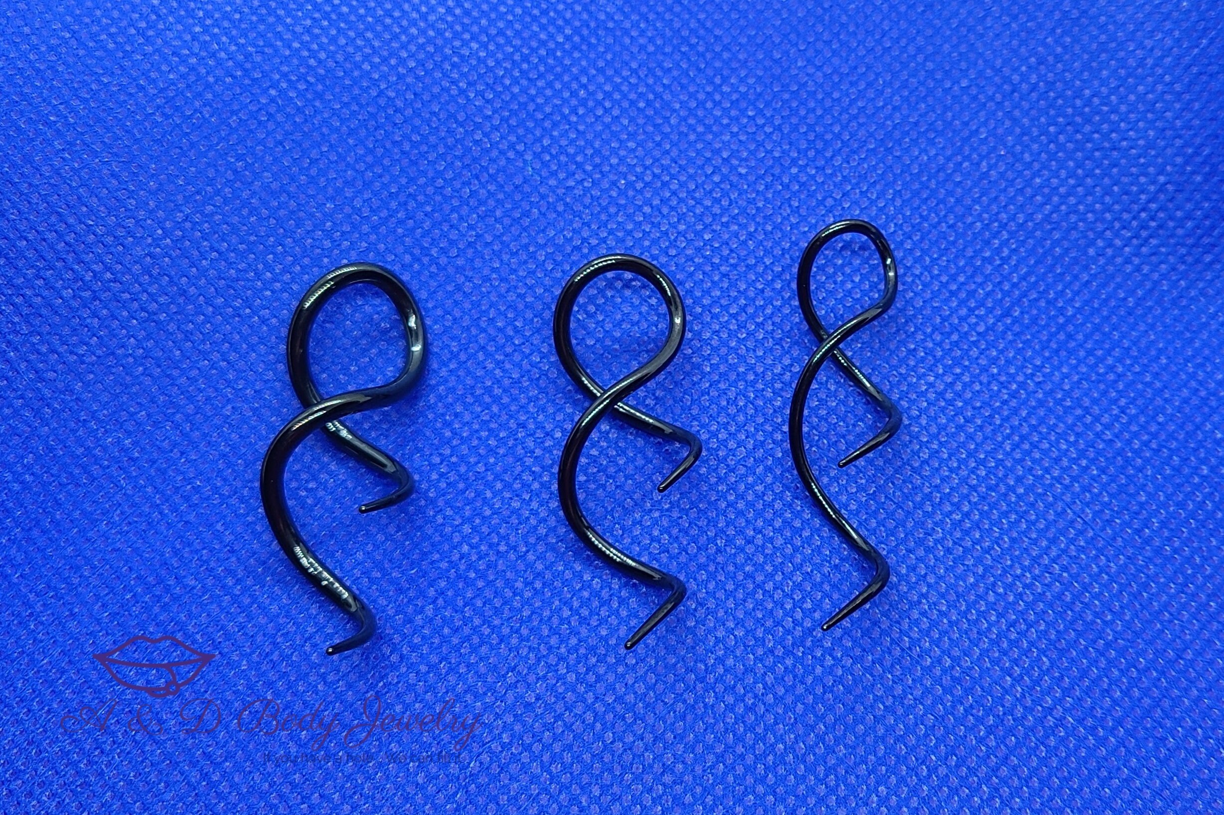 Spiral Barbell Navel Ring or Industrial Barbell Black PVD Etsy