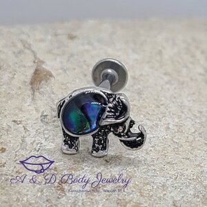 Abalone Shell Elephant Labret - Lip Labret
