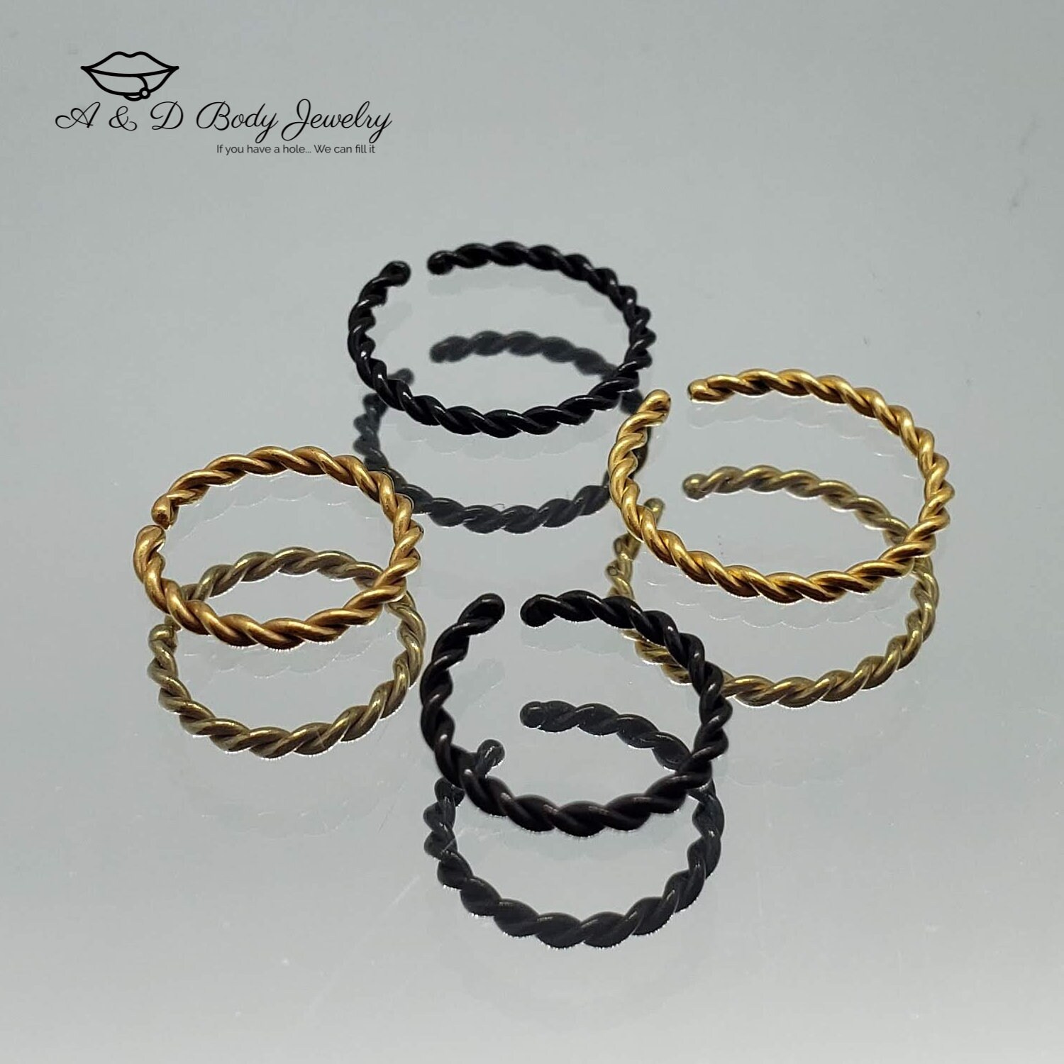 Rounded End Cut Rings ~ Hoops ~ Braided ~ Annealed ~ 14, 16, 18, & 20 ...