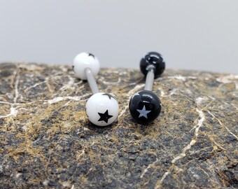 Black or White Star Barbells ~ Pair ~