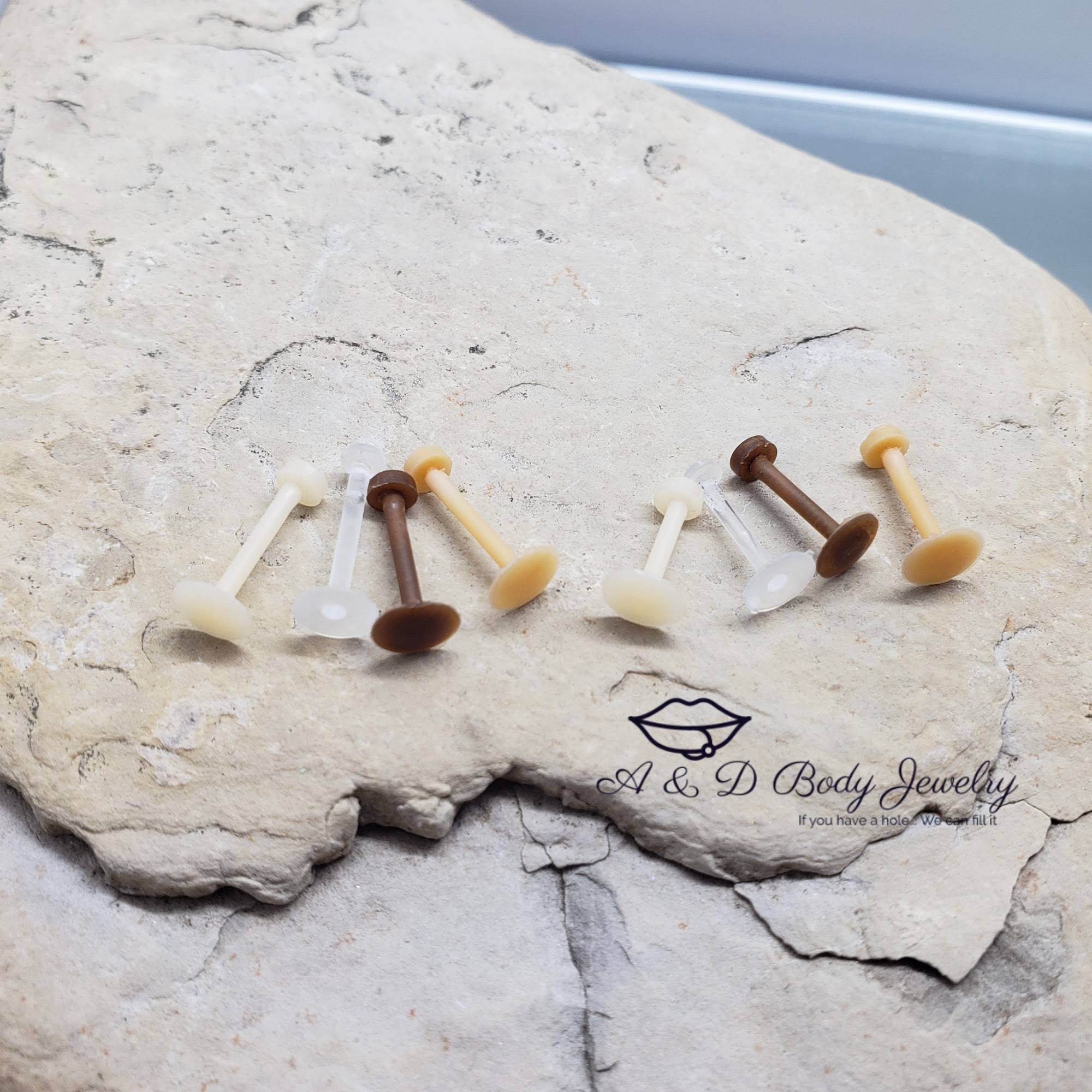 Bioflex Flesh Tone Retainer With Removable Top ~ PTFE ~ Lip Labret ~ 16 ...