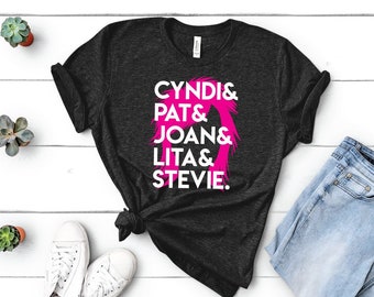 Camiseta unisex de las damas del rock and roll de los 80