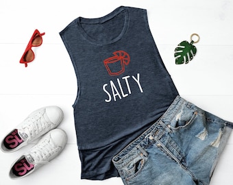 Salty Tequila Graphic Tank Top or T-Shirt, Bachelorette Party