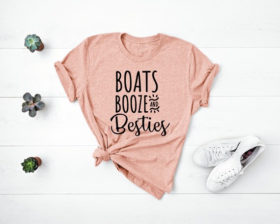 Boats Booze & Besties Cute Summer Vacation Unisex T-shirt | Etsy
