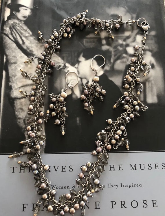 Vintage Julie Shaw Tahitian Pearl Necklace & Earri