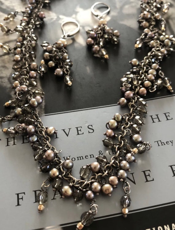 Vintage Julie Shaw Tahitian Pearl Necklace & Earr… - image 6