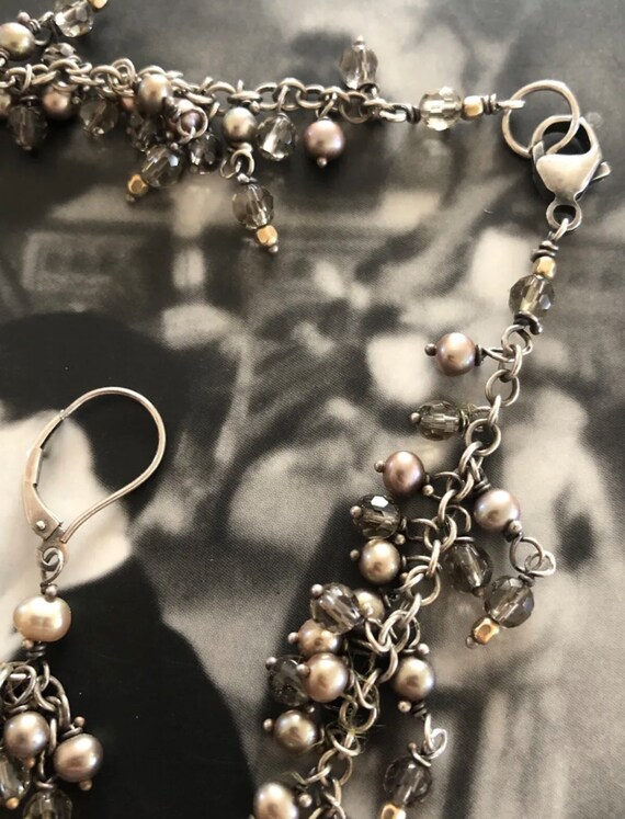 Vintage Julie Shaw Tahitian Pearl Necklace & Earr… - image 3