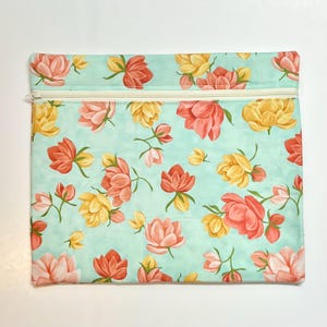 Teal Florals Project Bag