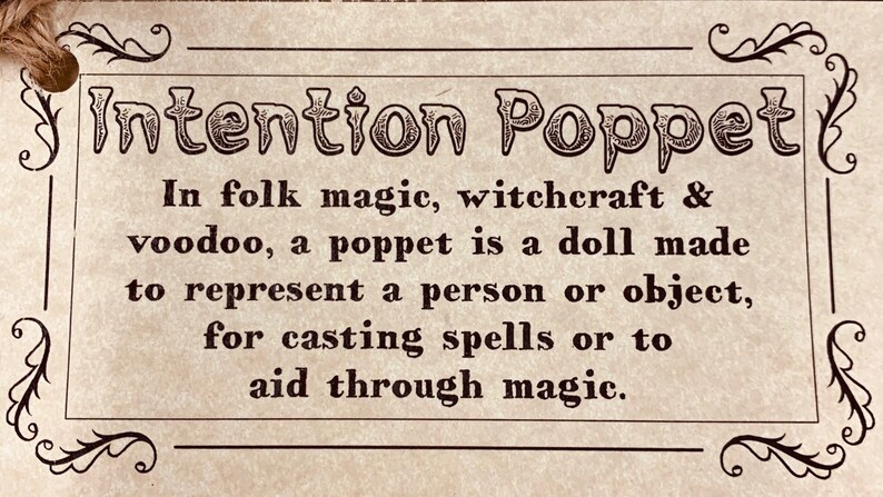 Voodoo Doll Hoodoo Intention Poppet