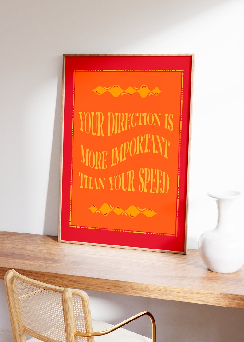 Retro Motivational Quote Digital Download Wall Art Poster | Etsy