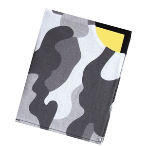 Impfpasshülle doppellagige Baumwolle verstärkt *Camouflage weiß* Impfsausweis Hülle Schutzhülle waschbar
