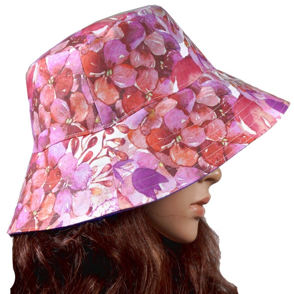 Sommerhut Bucket Hat reversibel unisex *Sommerblumen*