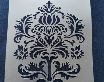 No1861 Damask pochoir, flexible, réutilisable, 125mic, décor de mur, décor à la maison, peinture de meubles, fabrication de carte, pochoirs d’artisanat de BitOfEverythingByB