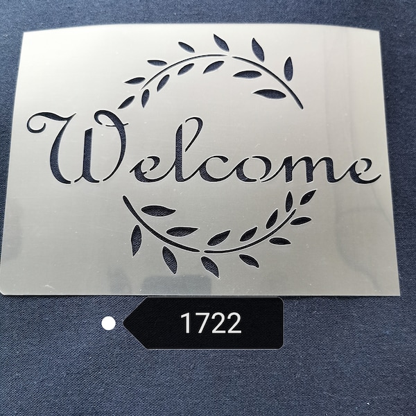 Welcome sign stencil,flexible,reusable,125mic,wall decor,home decor,furniture painting,card making,craft stencils from BitofeverythingByB